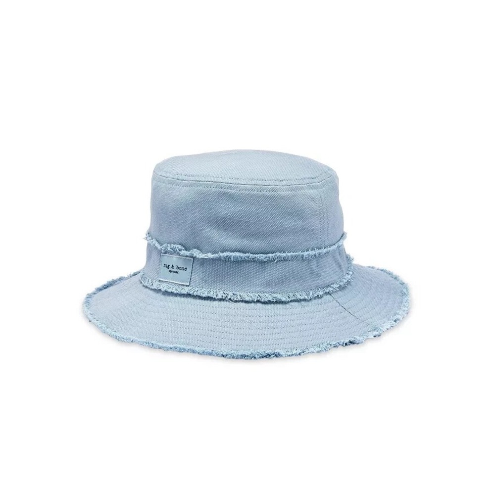 rag & bone Addison Cruise Canvas Bucket Hat Linen Blue Size S / M $165‎